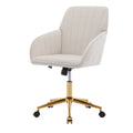 Ty Office Chair Beige Velvet