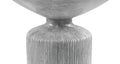 Weathered Grey End Table With Pedestal Grey Primary Living Space Contemporary Round Cement Pedestal