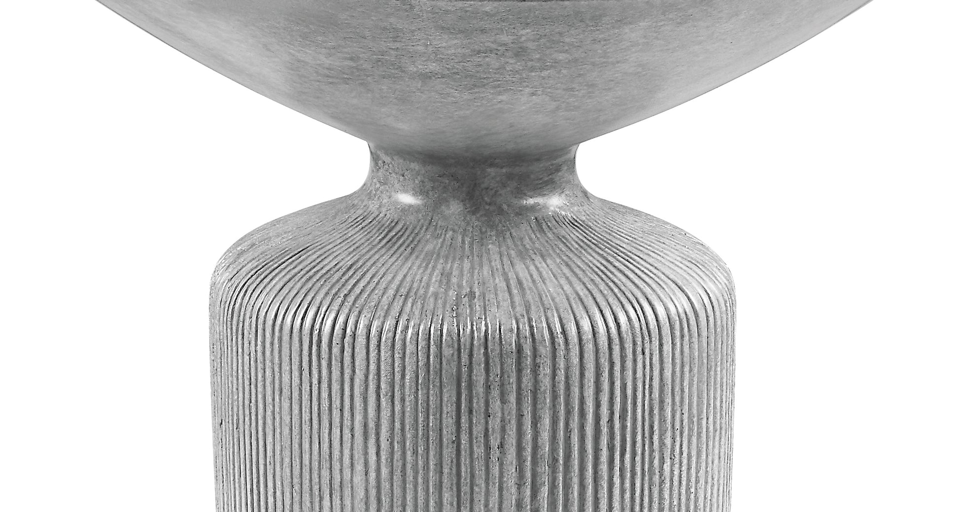 Weathered Grey End Table With Pedestal Grey Primary Living Space Contemporary Round Cement Pedestal