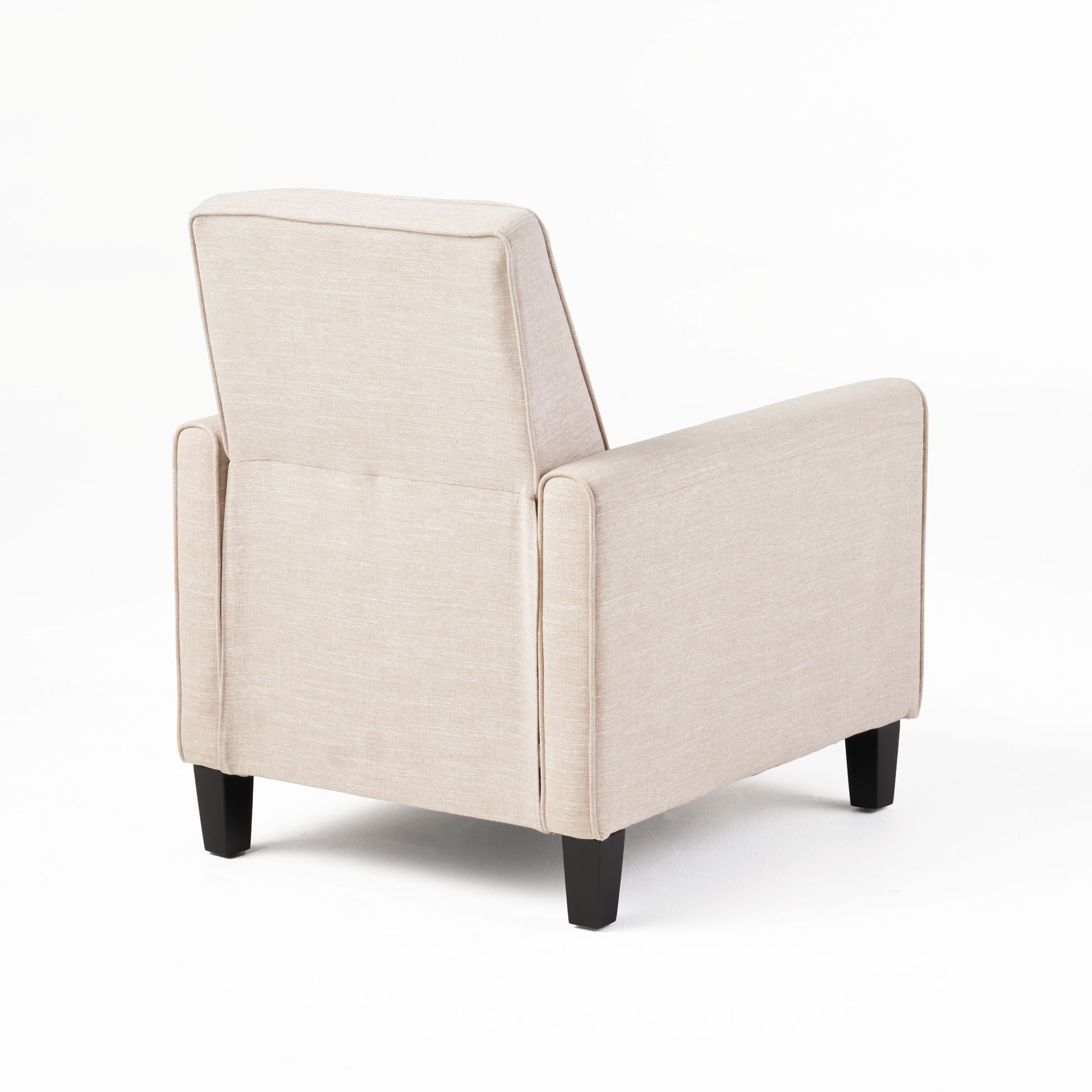 Light Beige Linen Push Back Chair For Elegant Home D Cor Light Beige Fabric