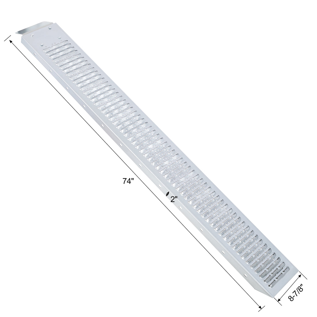 74" L Loading Ramps, 960Lbs Capacity Loading Ramps For Pickup Trucks, Steel Motorcycle Ramp, Dirt Bike Ramp For Truck, Lawn Mower, Snowblower, Atv, Quad, Pack Of 2 Silver Steel