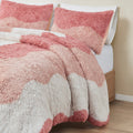 Ombre Shaggy Faux Fur Comforter Set King Multicolor Polyester