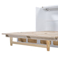 Full Size Murphy Bed With Large Drawers,White Full White Plywood