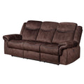 Jimny Domino Coffee Power Reclining Sofa Coffee Fabric 3 Seat