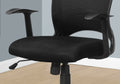 Office Chair, Adjustable Height, Swivel, Ergonomic, Armrests, Computer Desk, Work, Black Mesh, Black Metal, Contemporary, Modern Black Foam Polyester