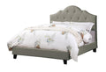 Majestic Arch 1Pc Queen Size Bed Adjustable Hb Grey Polyfiber Tufted Upholstered Wooden Bedframe Bedroom Furniture Box Spring Not Required Queen Gray Espresso Wood Bedroom