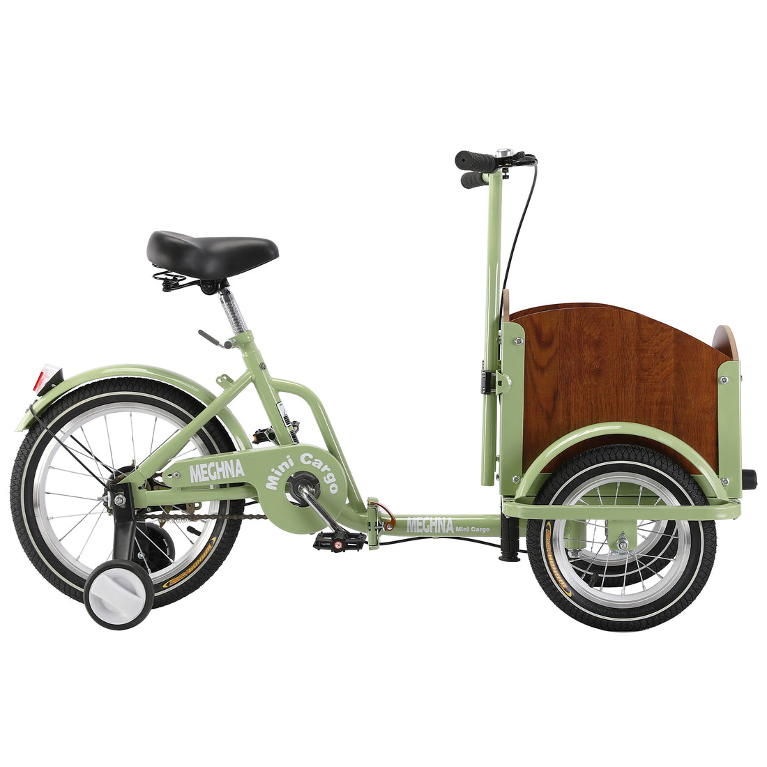 Foldable Tricycle For Kids Ages 6 12,Mini Cargo Bike,Pet Bike,Reverse Tricycle,Outdoor Parent Child Bike For Travel,With Cargo Basket And Training Wheels Green Steel