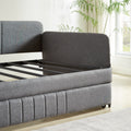 Daybed, Sofa Bed Metal Framed With Trundle Twin Size, Grey, 78.4''L X 41''W X 29.8''H. Twin Grey Iron