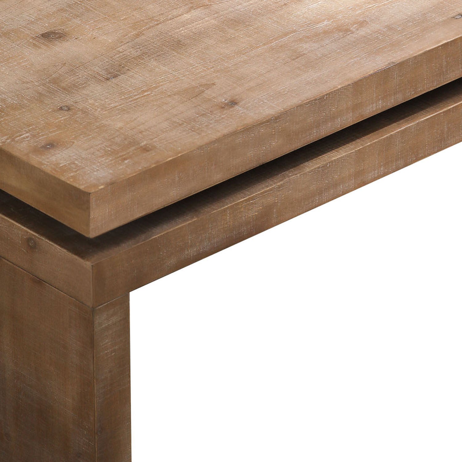 Natural Wood Living Room Table Versatile Coffee Table 2 Tiered Wood Tabletop Table 47.6" L * 23.6" W * 16.3" H Light Brown Distressed Finish Dining Room Fir Rectangular Natural,Natural Wood,Natural Wood Wash,Natural Rustic,Wood Desk Top