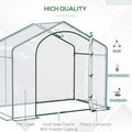 Outsunny 6' X 3' X 5' Portable Walk In Greenhouse, Pvc Cover, Steel Frame Garden Hot House, Zipper Door, Top Vent For Flowers, Vegetables, Saplings, Clear Clear Steel