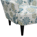Flora Blue Floral Accent Chair Blue Foam Engineered Wood