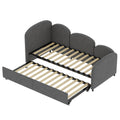 Twin Size Twin Size Bed Frames With An Another Bed Frame, Velvet Upholstered Daybed, Modern Sofa Bed Daybed Frame For Bedroom Living Room, Suitable For Living Room, Kids Room, Bedroom Ddry Gray Dark