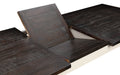 Mountina Brown And White Gathering Dining Table With Leaf Brown White Solid Wood