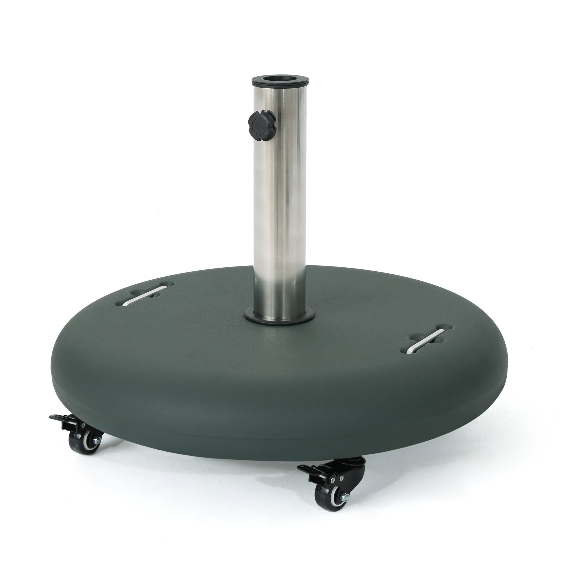 Wheelie Umbrella Base Round Green Concrete