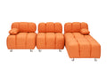 A 90.60 Inch Technology Cloth Orange Sofa, Waterproof, Stain And Cat Scratch Resistant, Can Comfortably Sit In The Apartment Bedroom Without Taking Up Space. Orange Polyester Blend 4 Seat