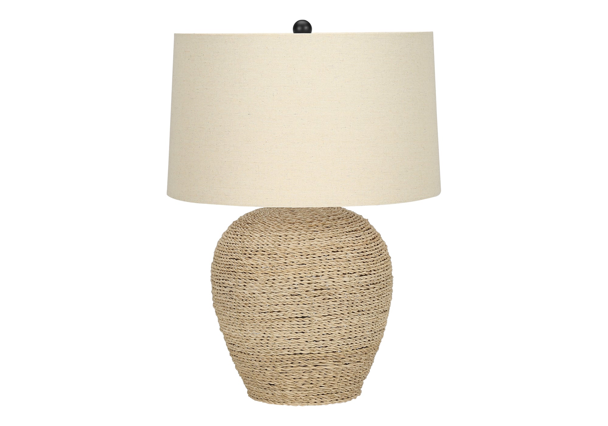 Lighting, 25"H, Table Lamp, Rattan, Beige Shade, Transitional Beige Rattan