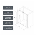 6076 Brushed Gold Frameless One Fixed And One Shifted Shower Door,70Mm 304 Stainless Steel Large Pulleys With Adjustable Soft Closing Function,With Nano Easy Cleaning,Stick Explosion Proof Menbrance