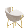 30 Inch Dining Chairs Set Of 2 Modern Style 360 Swivel Bar Chairs With Simple Design, Comfortable High Stools, And Flexible Dining Chairs Suitable For Bars, Restaurants,Velvet Bar Chair Beige Beige