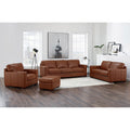 Dillon Leather Loveseat Brown Down Filling Genuine Leather