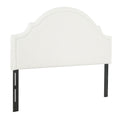 Catherine Upholstered King Headboard, Antique White Woven Antique White Foam Fabric