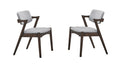 Modern 7Pc Dining Set Ash Walnut Finish Dining Table 6X Side Chairs Foam Cushion Fabric Upholstery Unique Back Design Wood Dining Room Rubberwood Rectangular Dining Table With Chair Upholstered Chair Wood Walnut Solid Back Seats 6