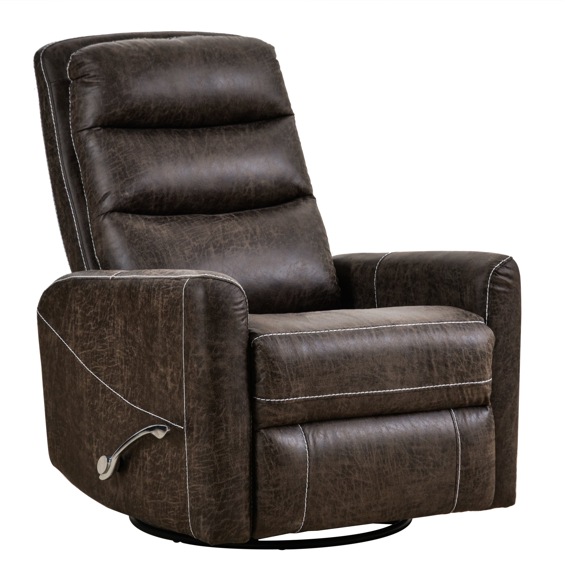 Swivel Glider Rocker Recliner Chair For Nursery,Manual Swivel Rocking Recliner,Mordern Home Theater Seating Soft Reclining Chairs For Living Room,Brown Antique Brown Primary Living Space Memory Foam Wipe Clean American Traditional Handle Memory Foam