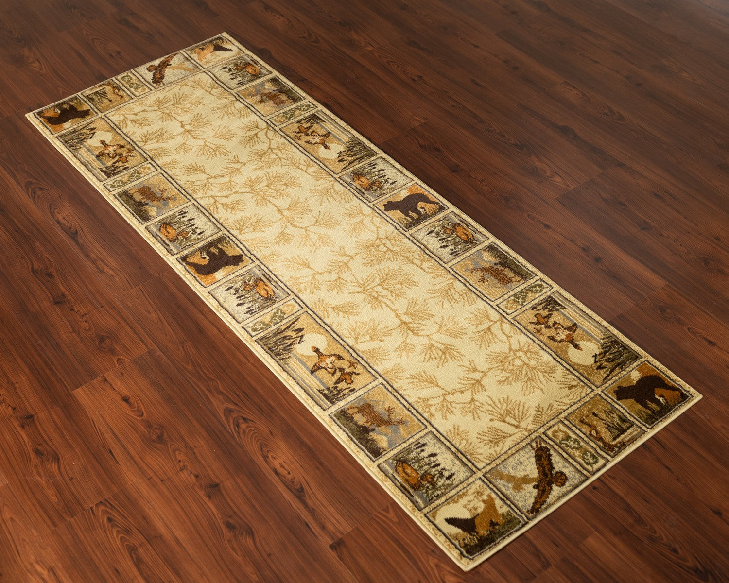 Woodland Gc Rst5502 Cream 2 Ft. X 3 Ft. Lodge Area Rug Cream Polypropylene