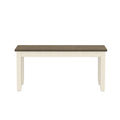 Radiant Brown And White 6 Piece Dining Table Set Brown White Solid Wood