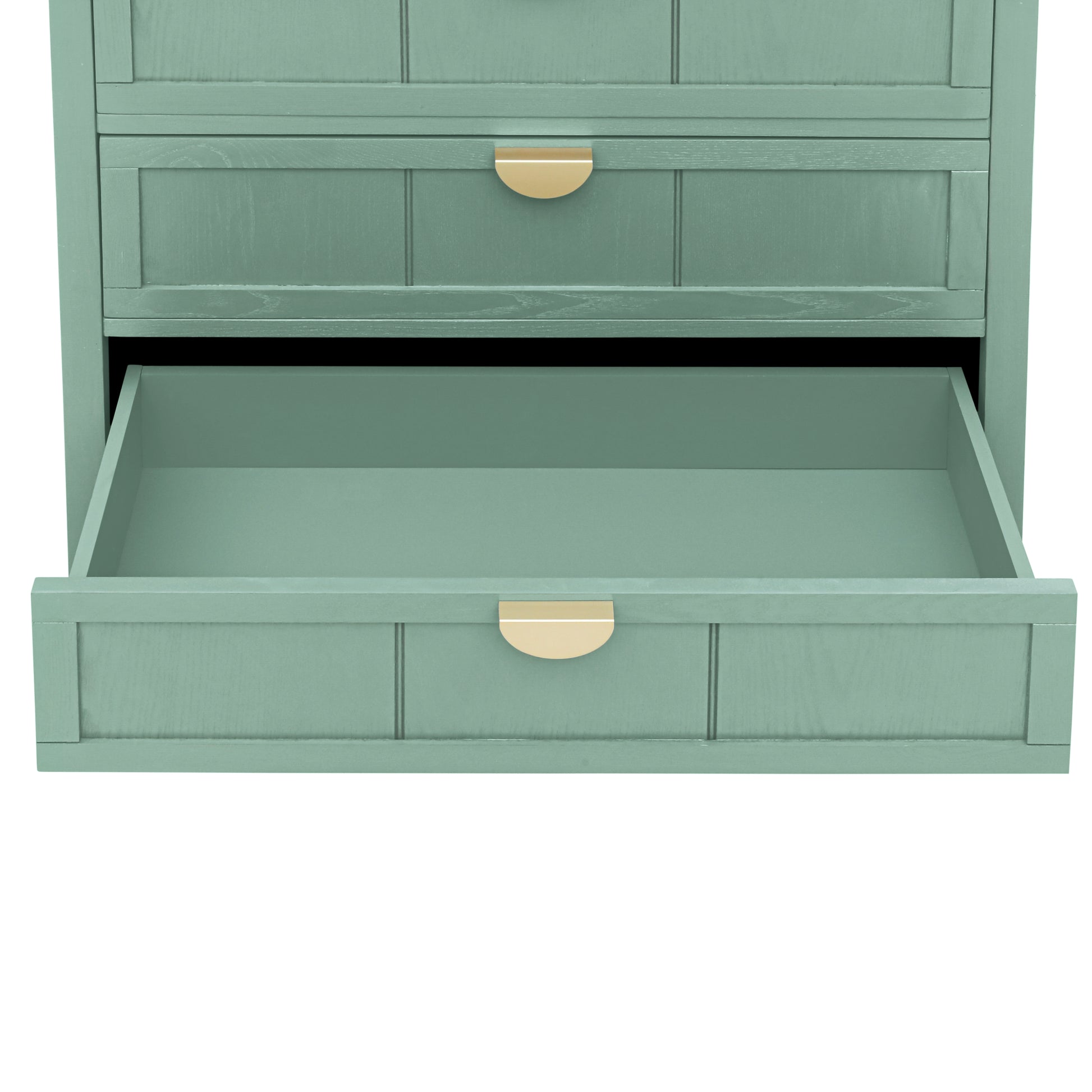 3 Drawer Cabinet, American Furniture,Suitable For Bedroom, Living Room, Study Light Green Mdf