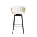 30 Inch Dining Chairs Set Of 2 Modern Style 360 Swivel Bar Chairs With Simple Design, Comfortable High Stools, And Flexible Dining Chairs Suitable For Bars, Restaurants,Velvet Bar Chair Beige30 Inch