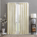 Diamond Sheer Window Curtain Panel Only 1 Pc Panel Ivory Polyester