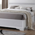 White Twin Panel Bed With Sparkling Inlay Box Spring Required Twin White Wood White Bedroom Contemporary Panel Mdf Lvl