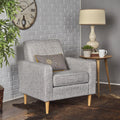 Club Chair Light Grey Fabric