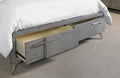 Gray Stoage Bed W Bookmatched Veneer Gray Solid Wood Mdf