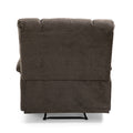 Massage Recliner Brown Polyester