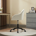 Elegent Velvet Office Chair With Wheels, Makeup Vanity Chair Height Adjustable For Teens Women Girls, Comfy Swivel Modern Leisure Armchair For Home Office, Bedroom, Study And Vanity. Beige Beige Primary Living Space Luxury,Modern Foam Iron