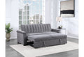 Kona Dark Grey Pull Out Sofa Dark Gray Fabric 3 Seat