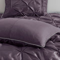 7 Piece Tufted Comforter Set Plum King King Plum Polyester