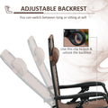 Outsunny Set Of 2 Outdoor Rocking Chairs, Foldable Reclining Zero Gravity Lounge Rocker With Pillow, Cup & Phone Holder, Combo Design With Folding Legs, Brown Brown Fabric Metal