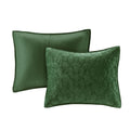 3 Piece Velvet Quilt Set Green Full Queen Full Green Cotton