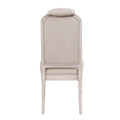 Beige And Antique Champagne Tufted Back Side Chairs Set Of 2 Champagne Dining Room Traditional Rubberwood Set Of 2 Wood Fabric