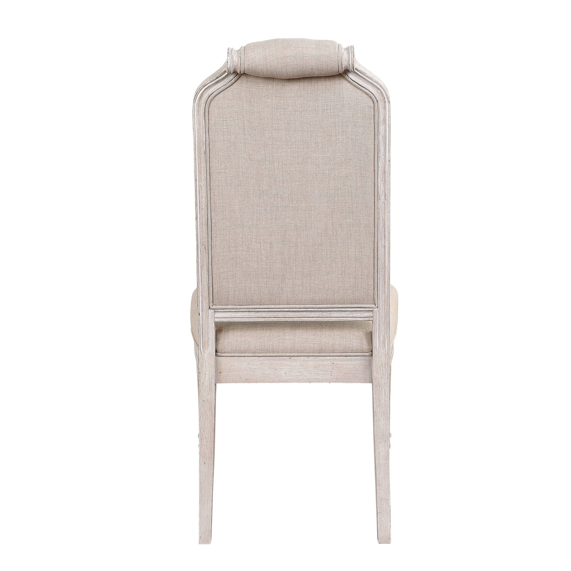 Beige And Antique Champagne Tufted Back Side Chairs Set Of 2 Champagne Dining Room Traditional Rubberwood Set Of 2 Wood Fabric