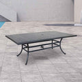 Rectangle Dining Table, Dark Lava Bronze Antique Bronze Aluminum