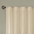 Solid Crushed Curtain Panel Pair 2 Pcs Window Panels Cream Polyester