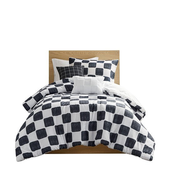 Checkered Comforter Set Full Queen Full Multicolor Polyester