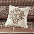 7 Piece Comforter Set Red King King Red Polyester