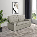 Apartment Beautiful Seat Love, 3 Seat, Grey Faux Leather Grey Pu 3 Seat