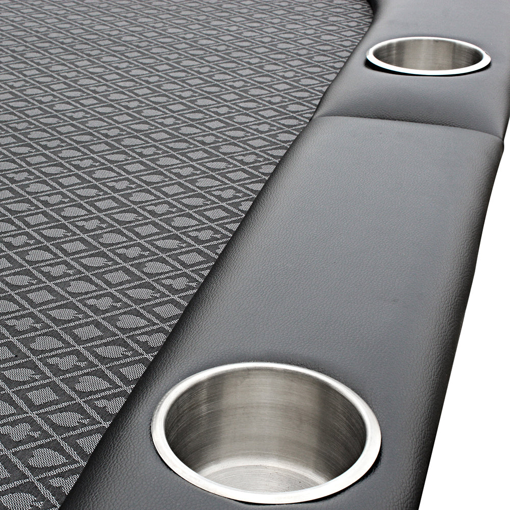 95 Inches Poker Table Model 18755 Black With Cup Holders And Chips Tray Black Primary Living Space Modern Plastic,Wood