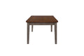 Casual Two Tone 6 Drawer Dining Table Gray Solid Wood Mdf