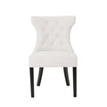 Dining Chair White Blue Fabric